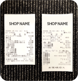 一度に複数枚のレシートを撮影している